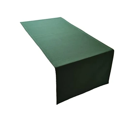 Imagen de Lemos Home Camino de Mesa algodón, colección Concepto, Color y tamaño a Elegir (Camino 45 x 150 cm, Verde Oliva)