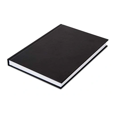 Imagen de Honsell Cuaderno de bocetos, DIN A4, Vertical, 60 Hojas, 140 g/m², Encuadernado, Tapa Dura, Papel Dibujo Mate, borrado, sin ácidos y Resistente al envejecimiento, Negro, Blanco