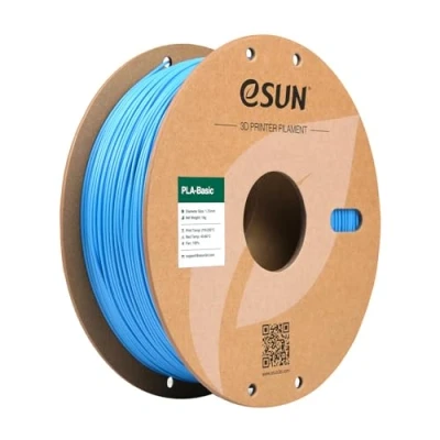 Imagen de eSUN PLA Filamento 1.75mm, Basic 3D Impresora Precisión Dimensional +/ 0.05mm, Carrete de 1KG (2.2 LBS) Rápido para Impresoras,Azul Claro