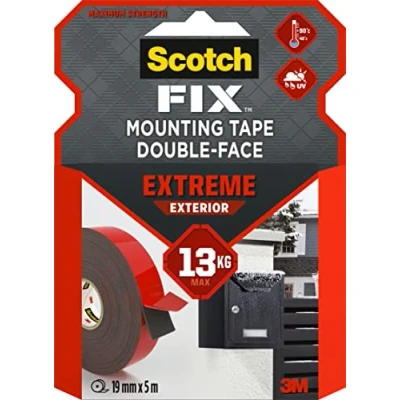 Imagen de Scotch Fix Cinta de montaje para exteriores Extreme PT1100 1950 P, 19mmx5m, 1 rollo/pack (el embalaje puede variar)
