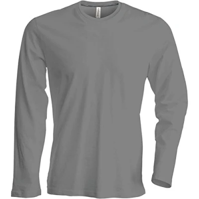 Imagen de Kariban Herren T Shirt Langarm Von notrash2003 (M, Hellgrau)