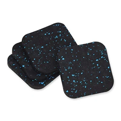 Imagen de SCSpecial Alfombrilla para cinta de correr, 4 unidades, almohadillas goma correr que absorben los golpes, protección alfombras o suelos