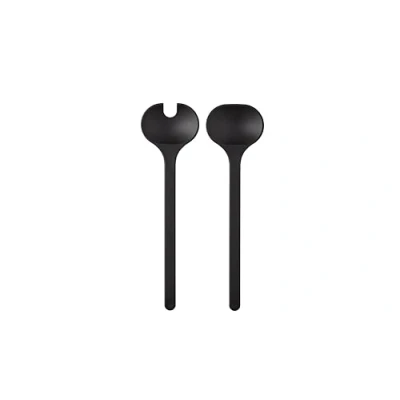 Imagen de Mepal Set Cubiertos de ensalada Silueta 2 piezas Aptos para lavavajillas Tenedor y cuchara Nordic black