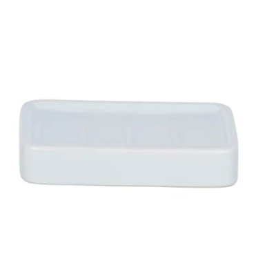 Imagen de WENKO Jabonera Hexa, de cerámica Esquinas Redondeadas, 13 x 2,5 9,5 cm, Blanca