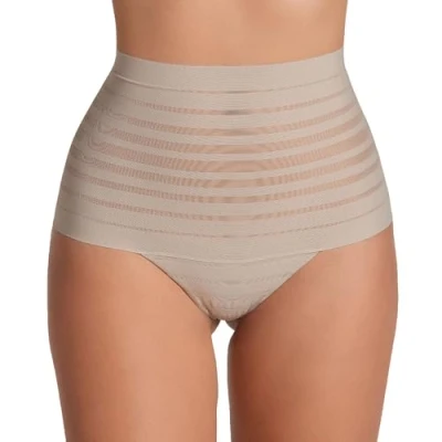 Imagen de Leonisa Braga con Encaje Invisible de Control Suave Brasileñas Bragas Altas Mujer Sin Costuras