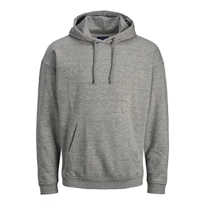Imagen de JACK &amp; JONES Jorbrink Sweat Hood Sudadera con Capucha, Light Grey Melange, XL para Hombre