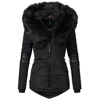 Imagen de Navahoo Nirvana Chaqueta de Invierno para Mujer con Capucha Pelo sintético Negro S