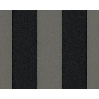 Imagen de Architects Paper Papel pintado aterciopelado Castello de lujo, a rayas, 10,05 m x 0,52 m, gris, negro metálico, fabricado en Alemania, 335815 33581 5