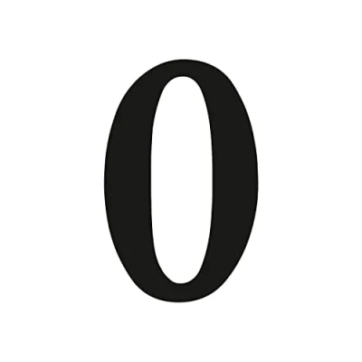 Imagen de Números adhesivos n.º 0 en negro, altura de 10 cm, autoadhesivo, número casa, para pegar exteriores, buzón, puerta, resistente a la intemperie, kfz_471_0