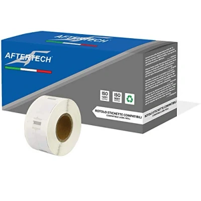 Imagen de Aftertech 1x 11353 12x24mm Rollo de etiquetas adhesivas compatibles (1000 etiquetas/rollo = 1000 totales) para Dymo LabelWriter Seiko SLP etiquetadoras impresoras S0722530 1x11353