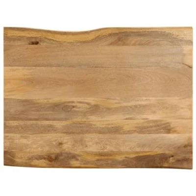 Imagen de vidaXL Tablero de Mesa Borde Natural Madera Maciza Mango 100x80x2,5 cm, Superficie Mesa, Madera, reemplazo