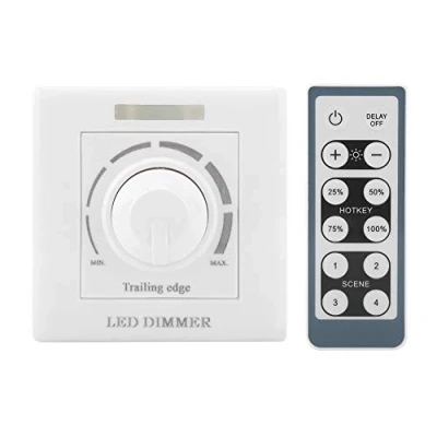 Imagen de interruptor de atenuación, luz LED, brillo ajustable, pared con mando a distancia IR 200 W, inteligente, regulador 220 V, para iluminación doméstica