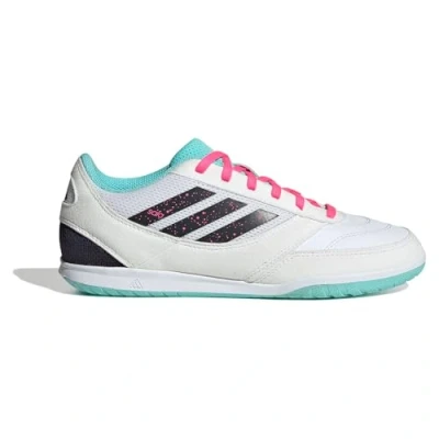 Imagen de adidas Performance SALA Competition Unisex Botas de fútbol sin tacos para niños, Talla: 31.5, White/aurora black/flash aqua Zapatos