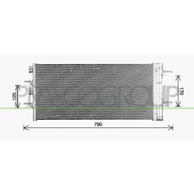 Imagen de PRASCO BM200C001 Condensador con secador 15mm 13mm Aluminio 616mm R1234yf, R134a BMW: X1