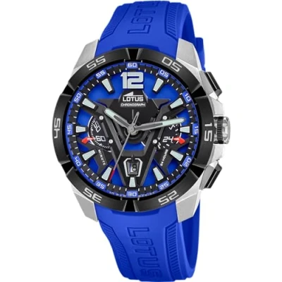 Imagen de LOTUS Reloj Hombre 18944/4 Vortex Caja de Acero Inoxidable 316l Plateado Correa Caucho Azul
