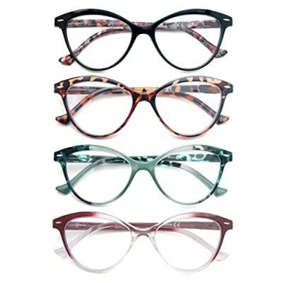 Imagen de HEEYYOK Gafas de Lectura Mujer con Visión Ultra Nítida Especiales Para Lectura.Montura Ligera, Anteojos Leer Moda Ojo Gato，Con estampado flores