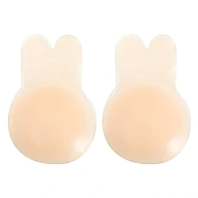 Imagen de HSAJS Cubierta de Pezón Pezoneras Mejorado Silicona Push Up Breast Lift Sujetadores Adhesivos Invisibles Mujeres Vestidos y Trajes Baño Ronda Tamaño 10cm (1 par)