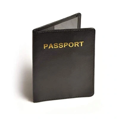 Imagen de Funda De Cuero Para Pasaporte Travel Blue Con Bloqueo Rfid