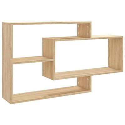Imagen de vidaXL Estantes de Pared Contrachapada Mobiliario Decoración Ideal Elegante Práctico Versátil Atractivo Robusto Duradero Roble Sonoma 104x20x58,5cm