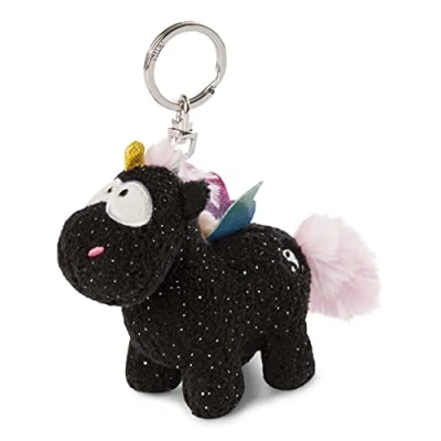 Imagen de NICI Llavero Unicornio Rainbow Yin 10cm, sólido, Color Negro y Multicolor, 10 cm Schlüsselanhänger (47370)