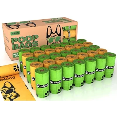 Imagen de Edipets, Bolsas Caca Perro, Biodegradables, 405 o 540 unidades, Extra Grueso, A Prueba de Fugas, Bolsitas para Excrementos, Accesorios Dog Poop Bag (36 Rollos Unidades)