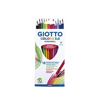 Imagen de Giotto Colors Aquarell 3.0 Lápices de Colores Acuarelables, Estuche 12 Uds.