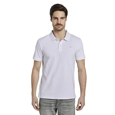 Imagen de TOM TAILOR 1016502 Polo básico para Hombre, Azul (10668 Sky Captain Blue), S