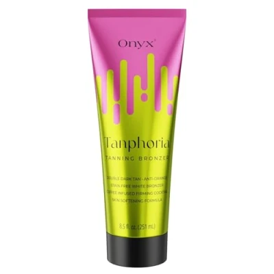 Imagen de Onyx Tanphoria Crema Solarium con Bronceador Solar para Resultados de Bronceado Ultra Oscuro Aloe Vera Boost Mezcla Café Reafirmar la Piel