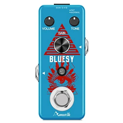 Imagen de Amuzik Guitar Bluesy Pedal Vintage Blues Style Distortion Effect Wide Range Frequency Response for True Bypass Mini Size