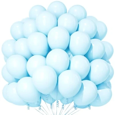 Imagen de Teselife Globos Azules Pastel, 100 Piezas 12 Pulgadas Macarrón, Fiesta Azul Para Niños Niñas Mujeres Cumpleaños Aniversario Boda Compromiso Baby Shower Revelación Género Decor
