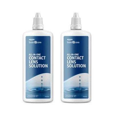 Imagen de Amazon Basic Care All In One Contact Lens Solution 2 x 250 ml