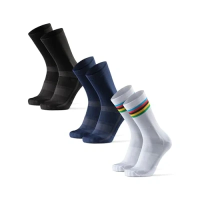 Imagen de DANISH ENDURANCE Calcetines de Ciclismo Altos, Acolchados y Transpirables, Anti ampollas, para Hombres Mujeres, 3 Pack