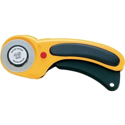 Imagen de Olfa Cúter Rotativo Con Cuchilla De 45 Mm, Botón Bloqueo, Y Mango Ergonómico Antideslizante ref: RTY 2/DX