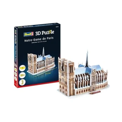 Imagen de Revell 3D Puzzle Catedral de Notre Dame, el corazón París Descubre Mundo en 3D, diversión para jóvenes y Mayores, Color Coloreado (121)