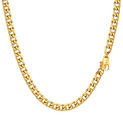 Imagen de PROSTEEL Gargantilla Oro Baño Cubano Collar de Hombre 51cm Cadenas 5mm Acero Inoxidable Mujer