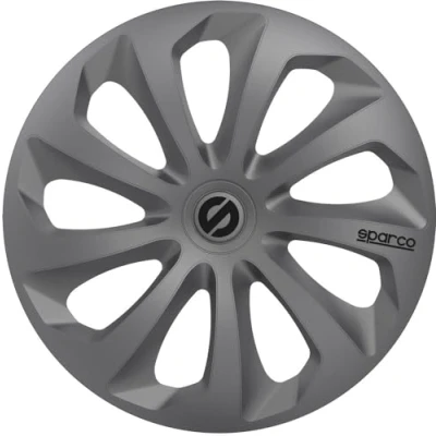 Imagen de SPARCO SPC1670GR Tapacubos Sicilia, Gris, Set de 4, 16&quot;