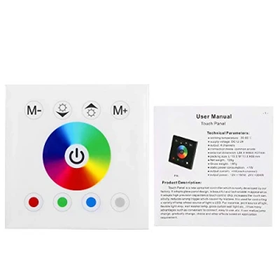 Imagen de el Panel táctil montado en la Pared del RGB llevó Controlador y Control Remoto de Tira con DC 12 24V para luz LED Que Cambia Color RGB/RGBW/RGB + CCT(Blanco)