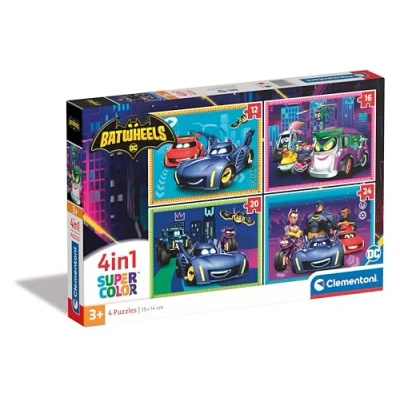 Imagen de Clementoni Batwheels Infantil 4 12 16, 1 20 Puzzle De 24 Piezas, Niños 3 5 Años, Coches, 21529, Multicolor