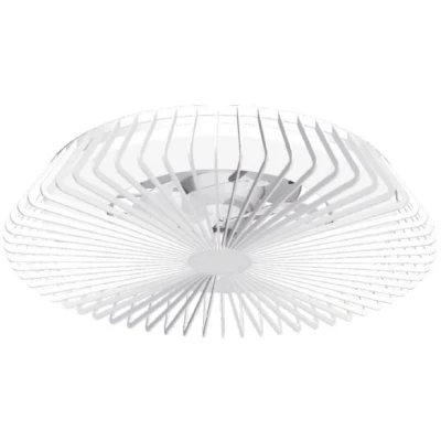 Imagen de Mantra Iluminación. Modelo HIMALAYA. Ventilador y plafón de techo 63 cm diámetro en color blanco. Fuente luz LED 70W 2700K 5000K 4900lm. 35W