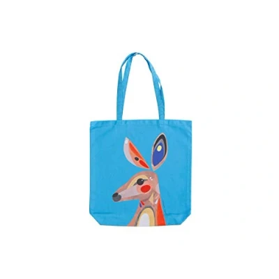Imagen de Maxwell &amp; Williams Pete Cromer Bolsa Lateral con Diseño de Canguro 100% Sarga Algodón, 42 x 41 cm Azul