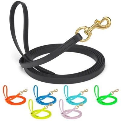 Imagen de Viper Biothane Correa de Seguimiento Trabajo para Perros, 2 Colores y 6 tamaños, Negro, 5/8 Pulgadas x 33 pies
