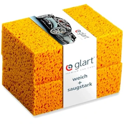 Imagen de Glart 44WSN Pack de dos esponjas lavado naturales, Amarillo, 18 x 12 6 cm, Set 2