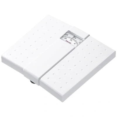 Imagen de Beurer MS01 Báscula mecánica, pantalla analogica, grande, diseño retro, pesa hasta 120 kg, superficie antideslizante, no necesita pilas, color blanco