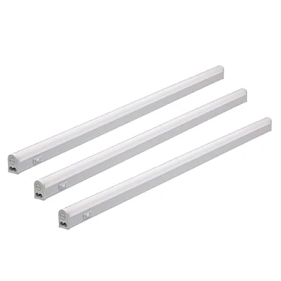 Imagen de Oktaplex Riga Conjunto de 3 luces LED para montaje bajo gabinete cocina 84 cm luz neutral blanca 4000K iluminación 230V con interruptor 370 lúmenes 12,7 W