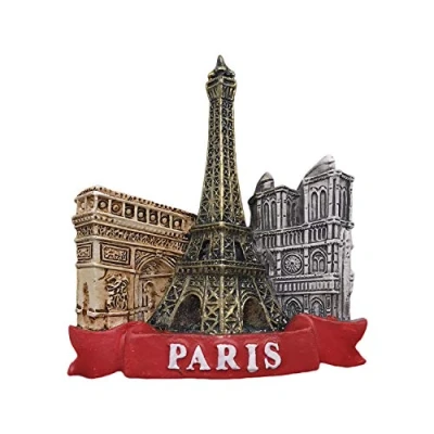 Imagen de París Francia Torre 3D Imán de Refrigerador Recuerdos Turísticos Resina Pegatinas Magnéticas Nevera Hogar y Cocina Decoración China