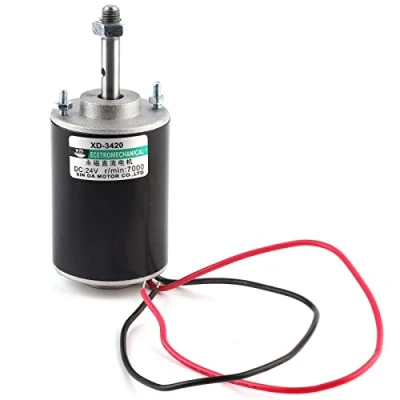 Imagen de TOPINCN Motor De Imán Permanente Dc 12 / 24V 30W Alta Velocidad Cw/Ccw Engranaje Eléctrico Reversible Bajo Ruido Para Generador Bricolaje(24V 6000 Rpm)