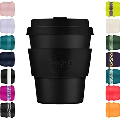 Imagen de 8oz 240ml Ecoffee Cup Reutilizable Eco Friendly 100% Plant Based Coffee with Silicone Lid &amp; Sleeve Melamine Free Travel Mug, Kerr and Napier