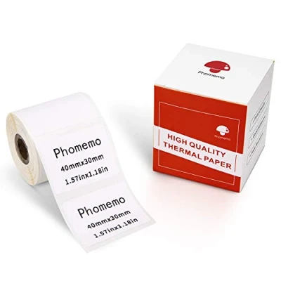 Imagen de Phomemo Etiquetas Térmicas M110 Etiqueta Autoadhesiva Multifunción,Etiquetas multiuso,1.96&quot;x1.18&quot; (50x30mm), adecuada para la Etiquetadoras M200 M120 M220 M221, 230 etiquetas/rollo