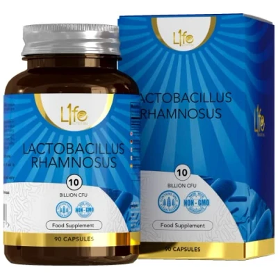 Imagen de LN Lactobacillus Rhamnosus 90 Cápsulas Probiotic de Alta Potencia 10 Mil Millones UFC L por Porción Sin OGM, Gluten, Lácteos y Alérgenos Hecho en el Reino Unido