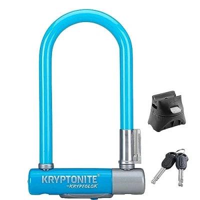 Imagen de Kryptonite Kryptolok Mini 7 Candado de U, Unisex Adulto, Azul Claro, 4&quot; x 11.5&quot; 12.7mm